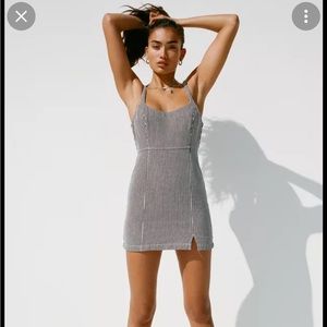 BDG Pinstriped denim Mini Dress